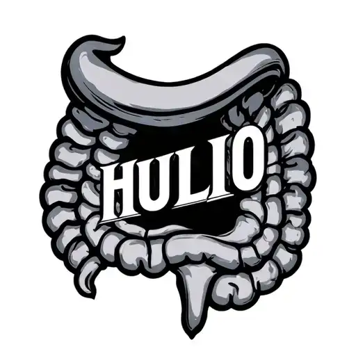 The Name Hulio Inside Of The Colon Cancer Symbol Made