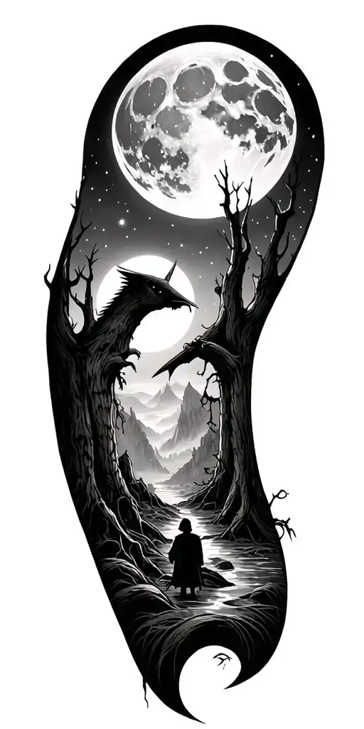 Harry Potter Forbidden Forest With The Moons Of Tattooine