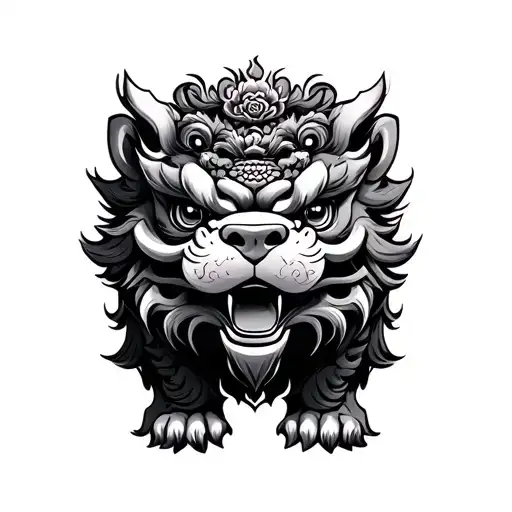 Chinese Foo Dog Gaurding