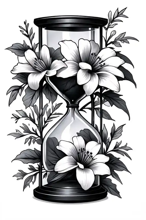 Lili Flowers And Hour Glass