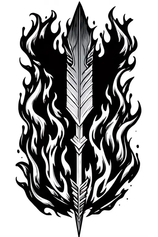 Arrow Going Through Fire