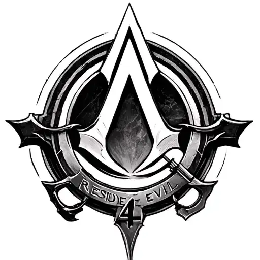 Assassin's Creed-logo Resident Evil 4 Logo Incorporated Into The Design