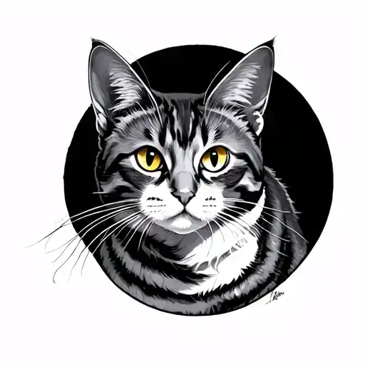 Cat And Sun Minimalist