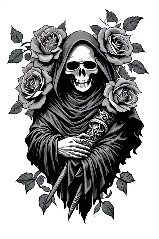 Demons Roses Grim Reaper Holding