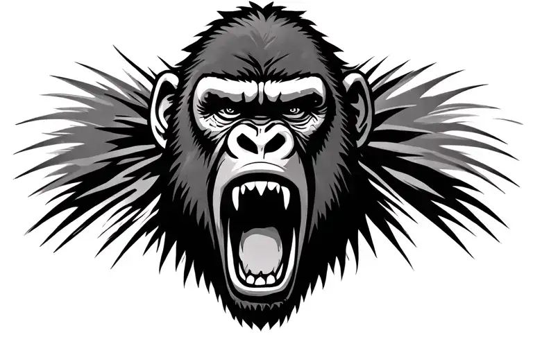 Screaming Gorilla Head