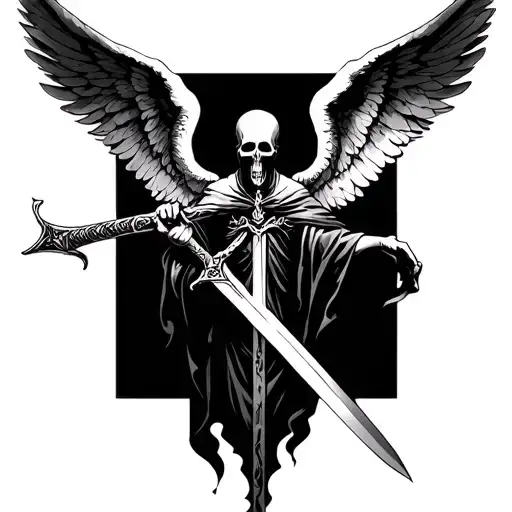 Angel Of Death Holding Sword