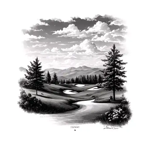 Newborn Son Golf Course Landscape