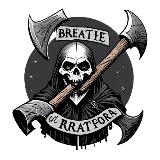 The Word Breathe With Grim Reaper Axe Thing