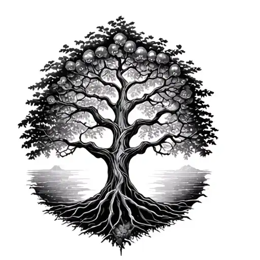 Tree Of Life Lower Fore Arm Tatto Space For Text In Center