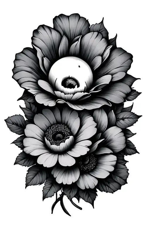 Spooky Cute Flowers Intertwined