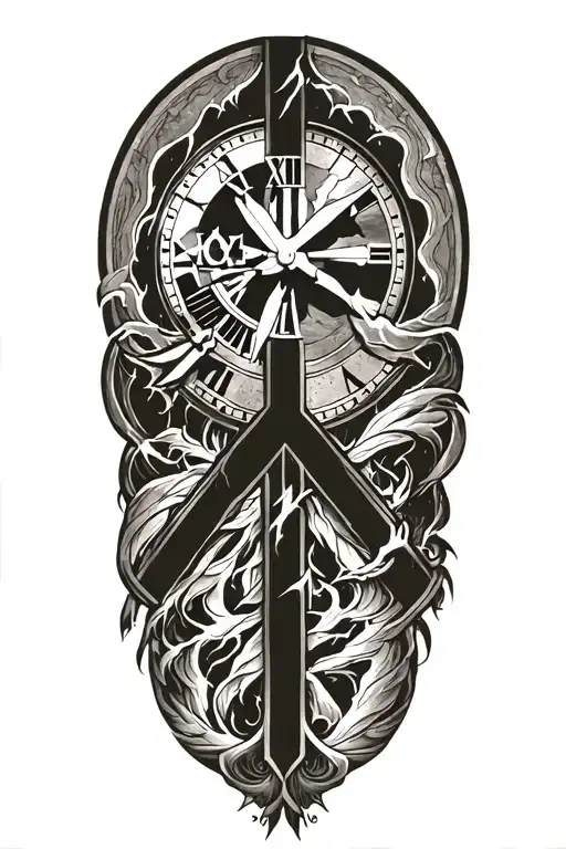 Clock And Lightening And Peace