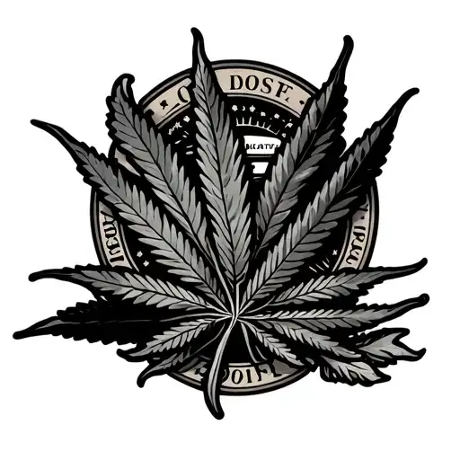 Us Presedential Sealing With Weed Leaf Intertwined