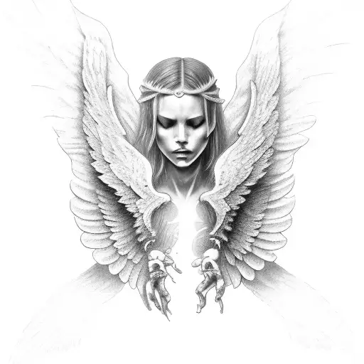 A Sleeve Of Fallen Angel And Other Christian Symbolism