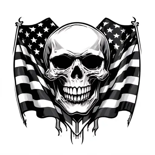 Skull Racing Flag