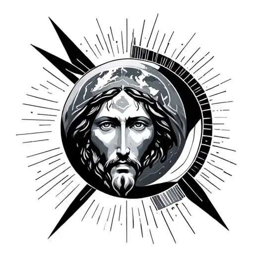 Geometric Abstract God Jesus Earth Universe Creation Protection