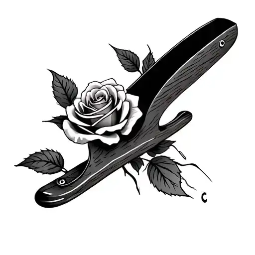 Wood Plane And Rose