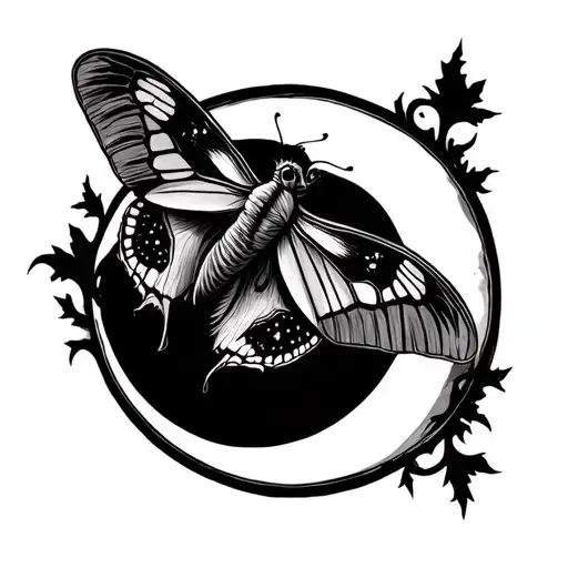 Libra Witchy Vibe With Moth And Moon