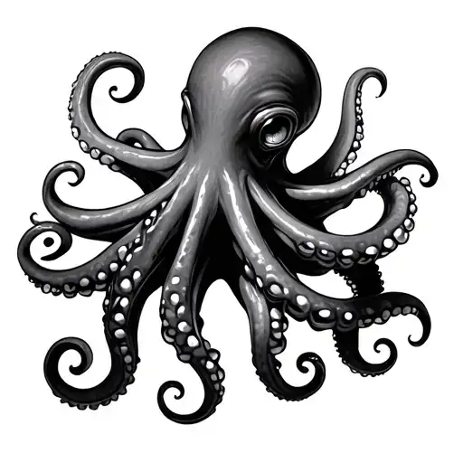 Geiger Octopus Wrapping Its Tentacles