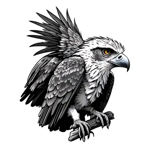 Costa Rican Style Harpy Eagle Perched Arm Sleeve