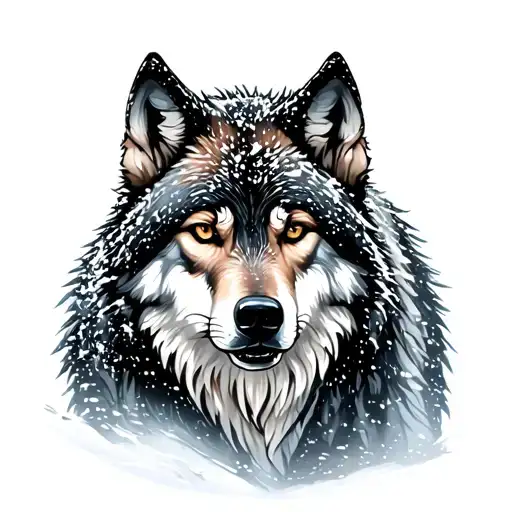 Wolf Walking In Snow