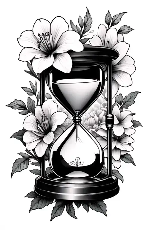 Lili Flowers And Hour Glass