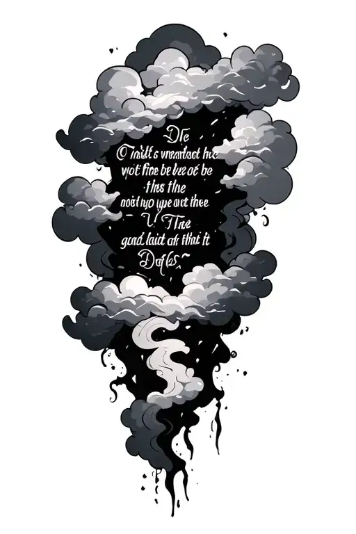 Scripture With Clouds Around It