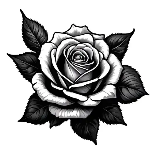 Black Rose Tattoo Chest Male