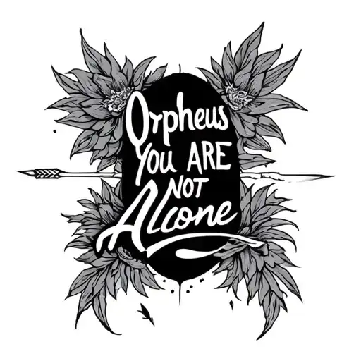 Orpheus You Are Not Alone Lettering