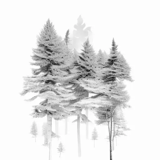 An Abstract Representation Of A Forest With Hidden Gaming Symbols Scattered Throughout