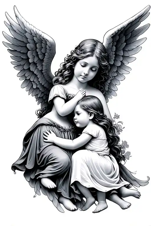 Angel And Baby Angel And Robin