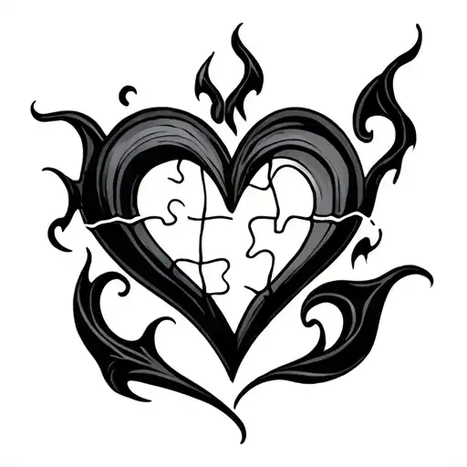 Heart Twin Flame Puzzle Piece
