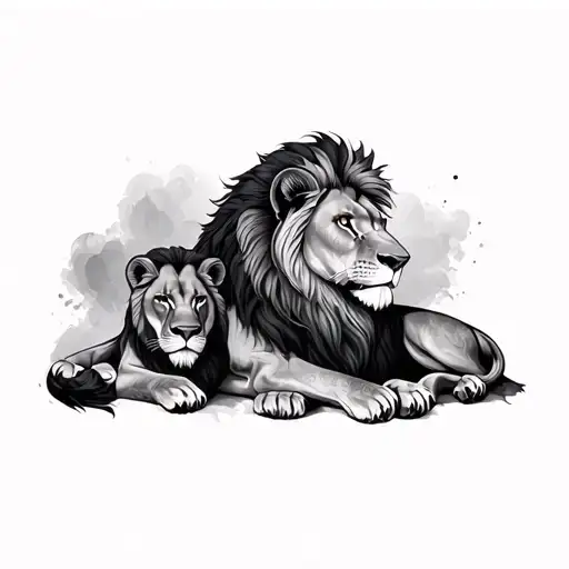 Lion And Lioness Arm