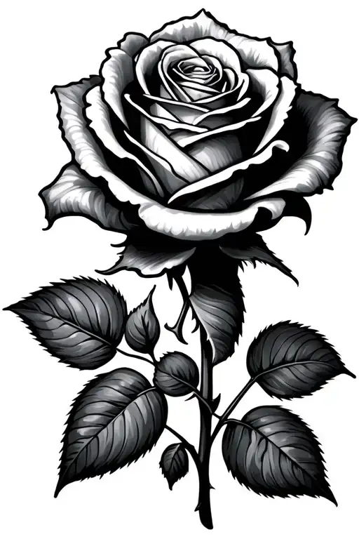 A Rose Wearing A Tie