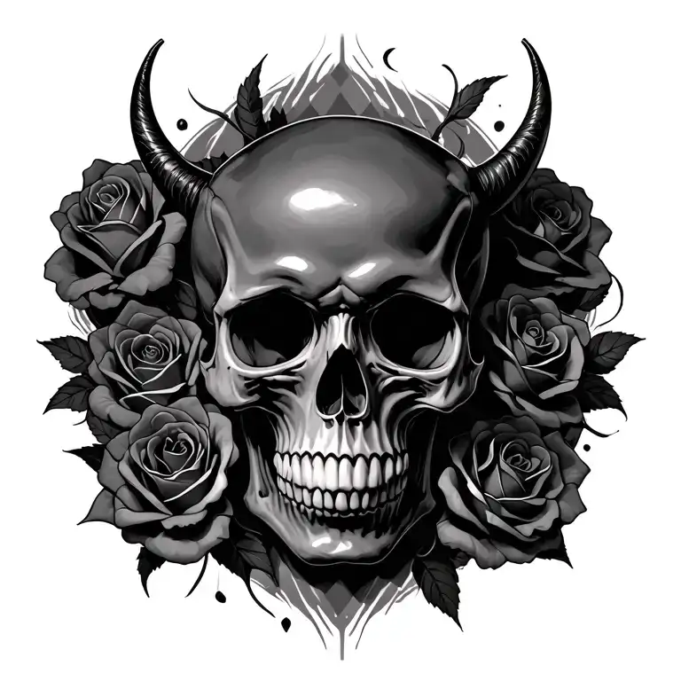 Skull Roses Demons