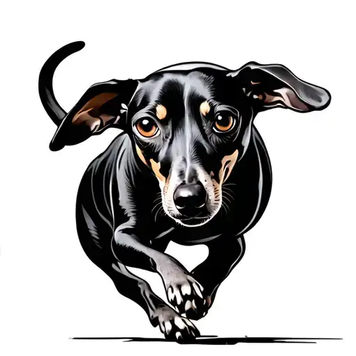 Italian Greyhound Running