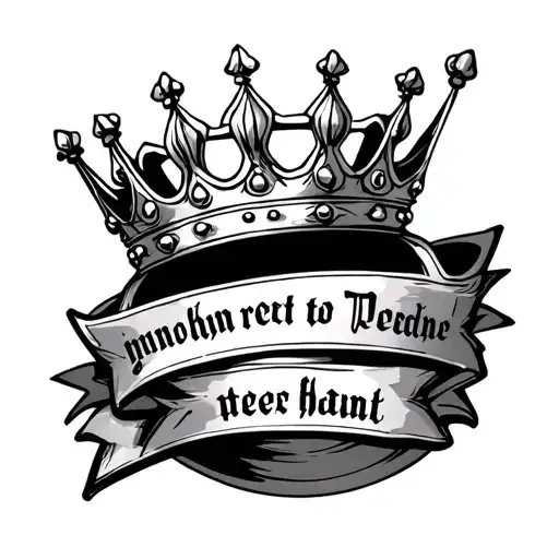 Crown With Greek Quote