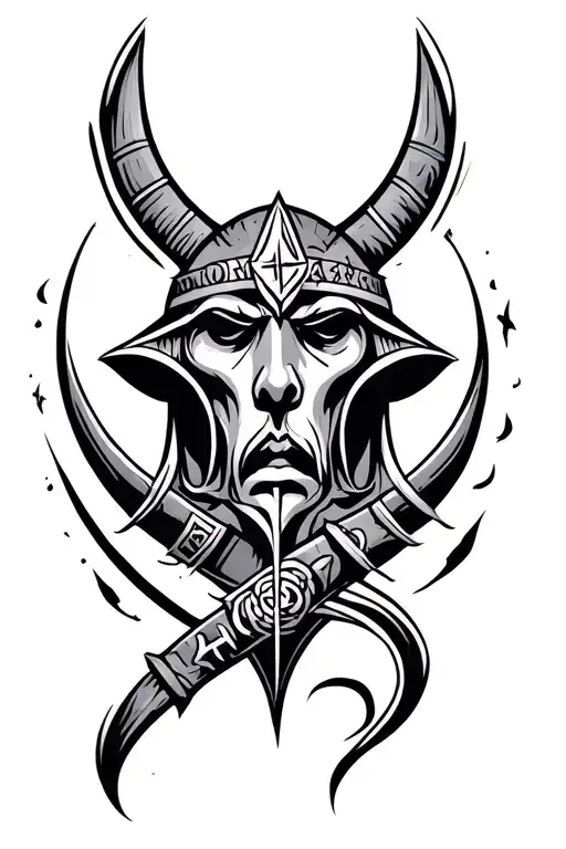 Fine Line Tattoo With Viking Runes