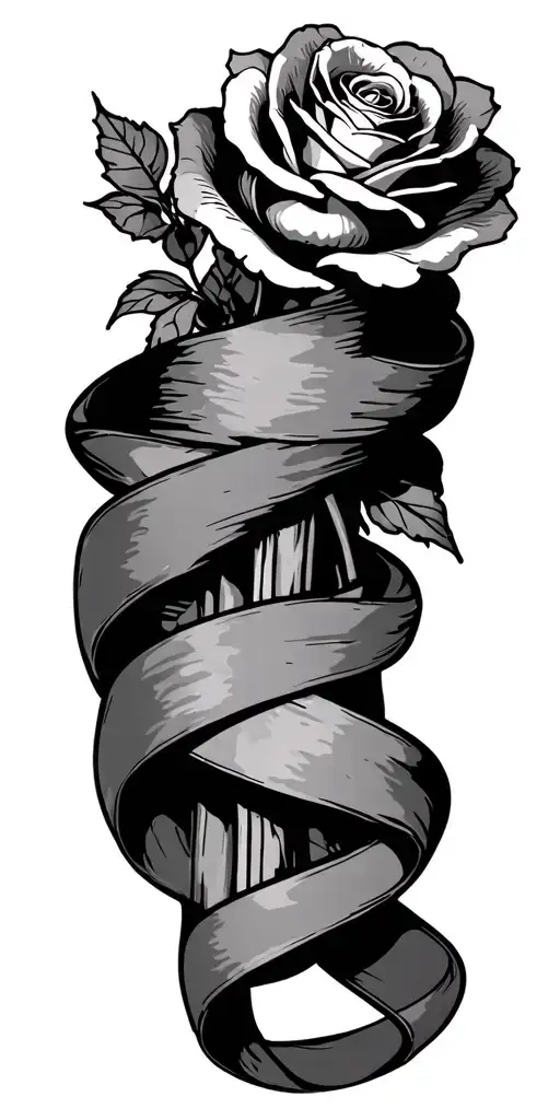 Roses Wrapped In Ribbon