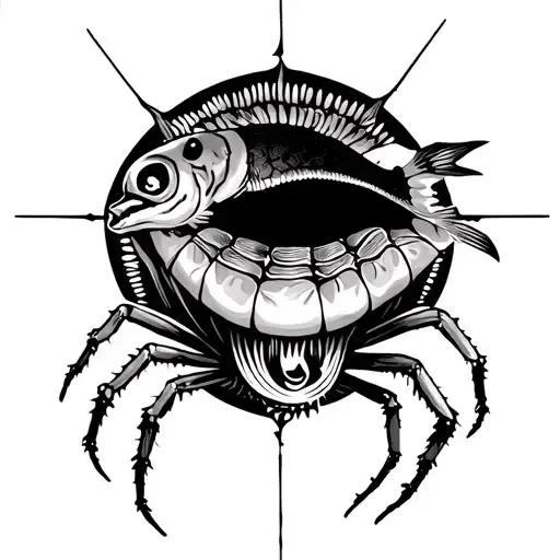 Venus Fly Trap Fish And Spiders Web With A Hindi