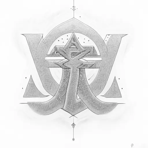 A Ankh With The Words Big B