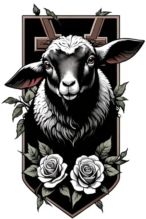 Fear The Lamb With Roses And A Cross