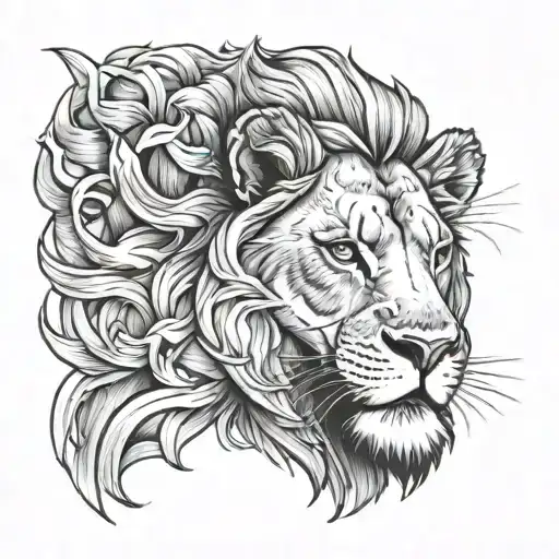 Brother Lion Tattoo Design