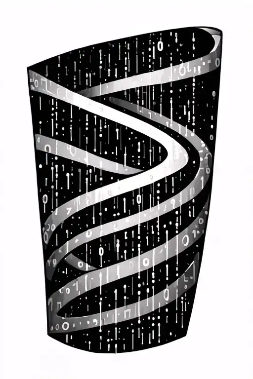 Binary Code With Lines