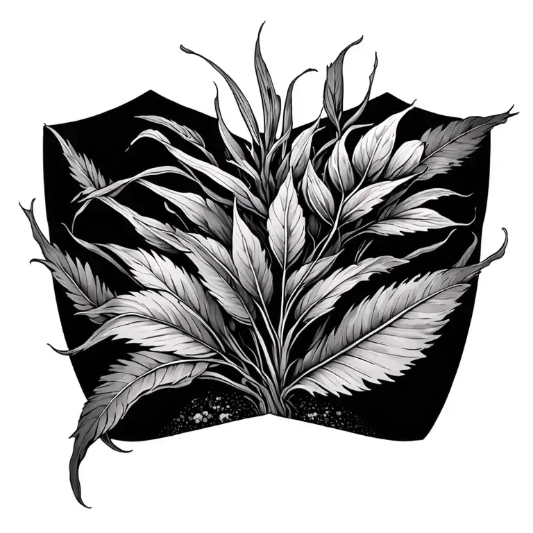 Some Sort Of Plant Growing Under Breast