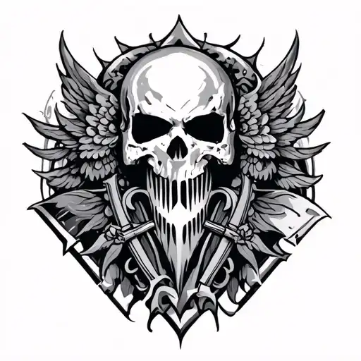 Symbols Of Protection In A Terrible Style Of Realism And Graphics