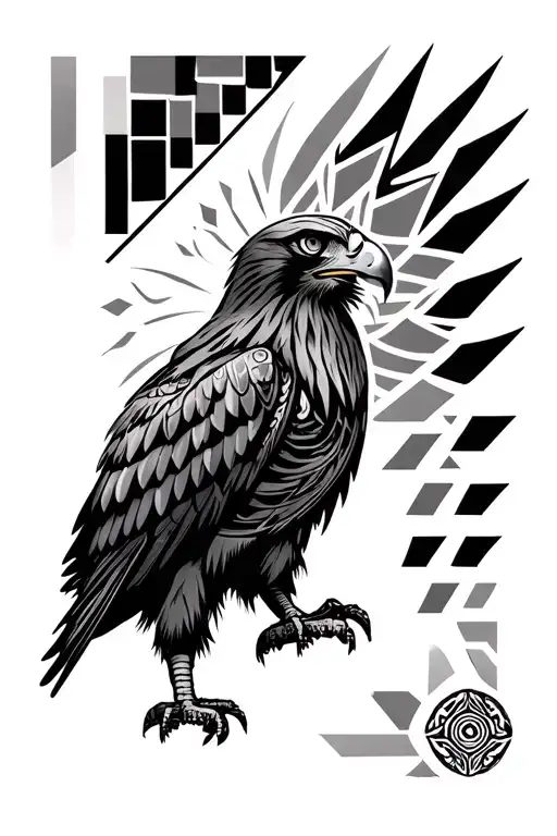 Hawk And Aztec Geometric