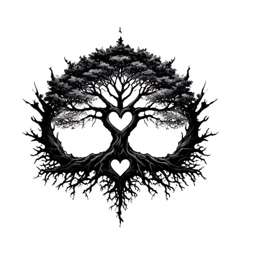 Tree With Heart Roots