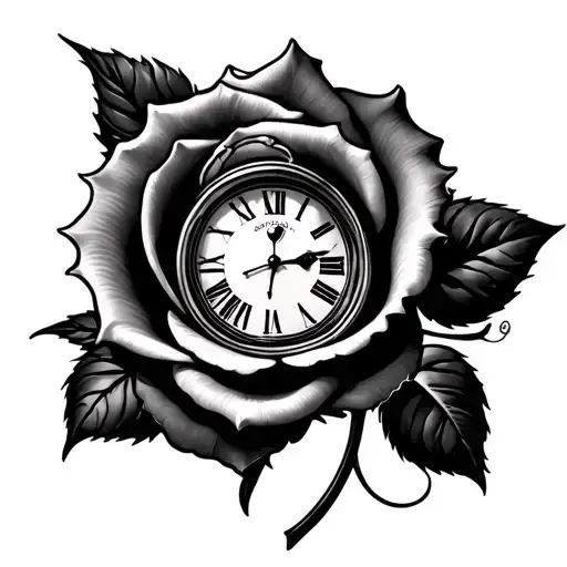 Clock A Rose An Eye