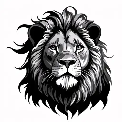 Lion Minimalist Realism