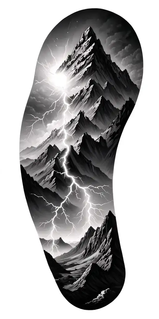 Lightning Storm Mountain Range
